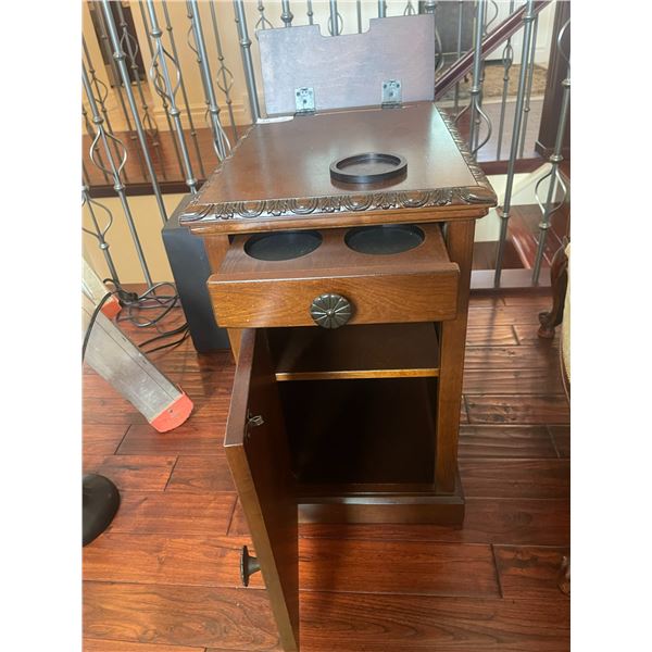 Side Table With Booksheld In Back - USP Charge Port 24D x 14W x 23H