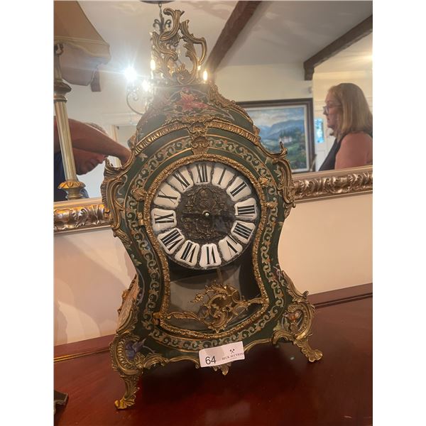 Repro French Porcelain Mantle Clock 22T Battery Movement