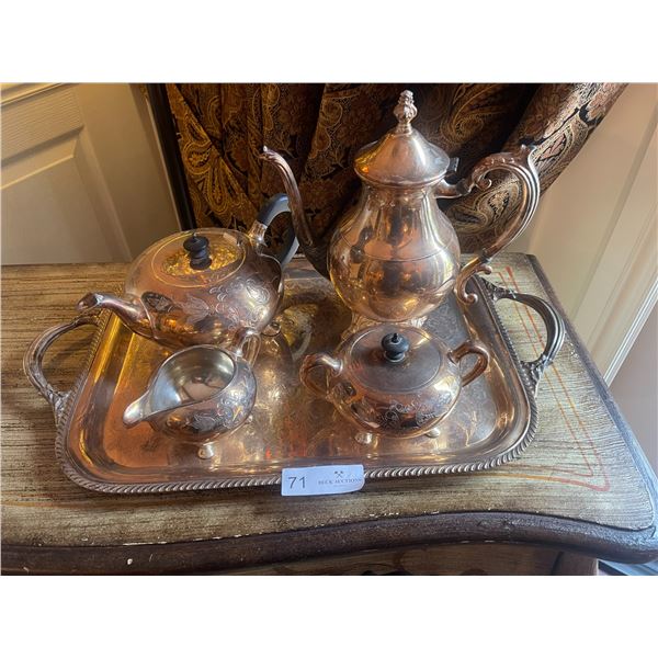 Silverplate Tea Set & Tray