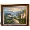 Image 1 : Tuscany Countryside Vinyard Oil On Canvass 57 x 45