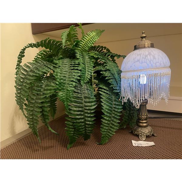 French Lamp & Silk Fern