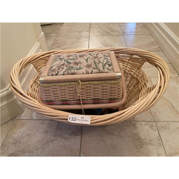 Small Laundry Basket & Sewing Kit
