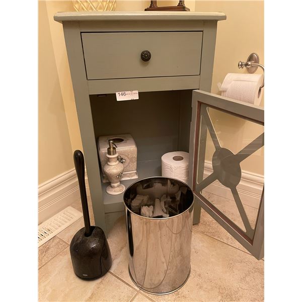 Small Cabinet & Decor - Wastebasket - Bathroom Plunger