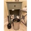 Image 1 : Small Cabinet & Decor - Wastebasket - Bathroom Plunger