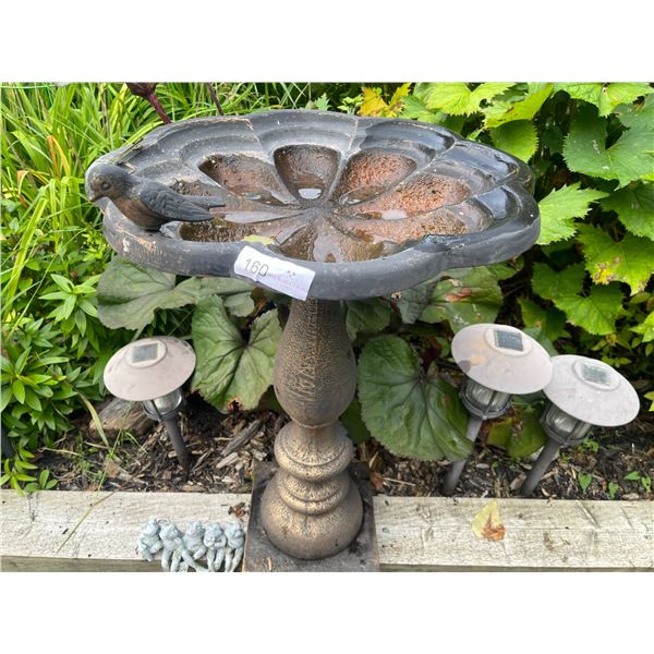 Birdbath & Garden Lights