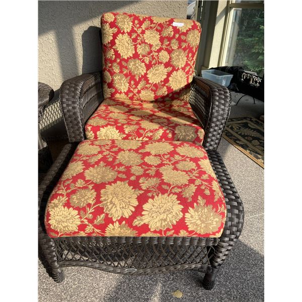 Garden Lounger & Foot Stool