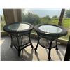 Image 1 : Pair Garden Glass Tables