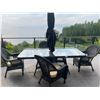 Image 1 : Outdoor Glass Dining Table  & 4 Chairs 44 x 87