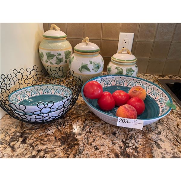 Canister Set & Fruit Bowls