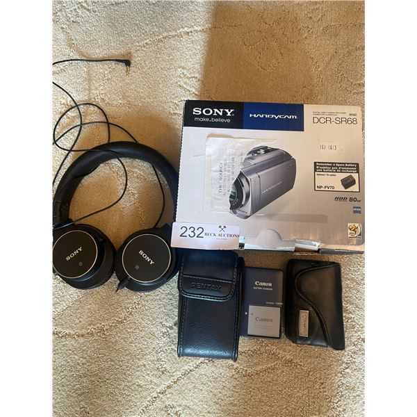 Sony Handycam Sony Headphones Canon Pentax