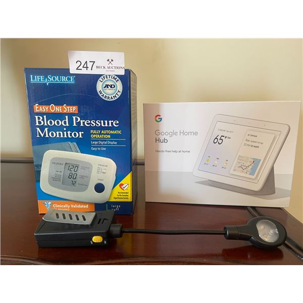Blood Monitor Reading Light Google Home Hub