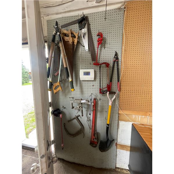Misc Tools Hanging On Wall