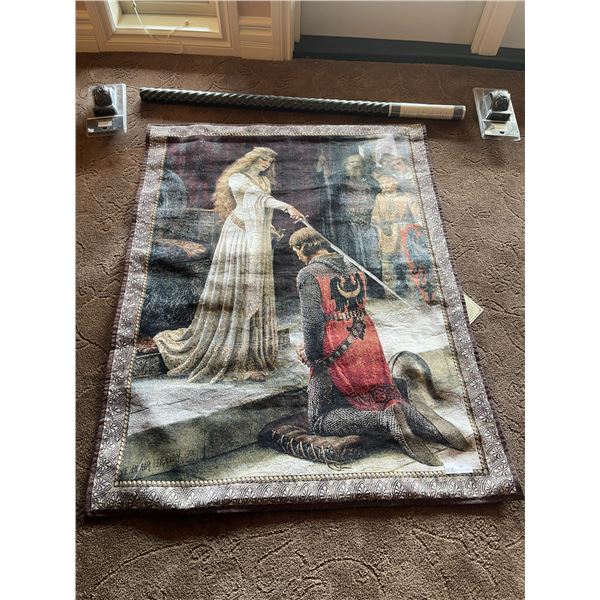 13th Century Repro Tapestry With Hanger 51 x 36W Sterling Castle Scotland