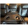 Image 2 : Leather Theater Seating With USB & Electrical Ports 86L x 36D x 41T Headrest Electric As Well