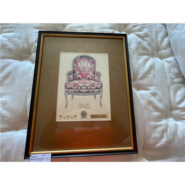 Chair Picture Print 15 x 19T