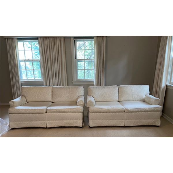White Love Seats - 34"L x 100"W x 28"H
