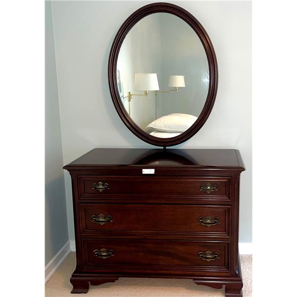 French Provincial Dresser and Mirror - 40"L x 20"W x 30"H