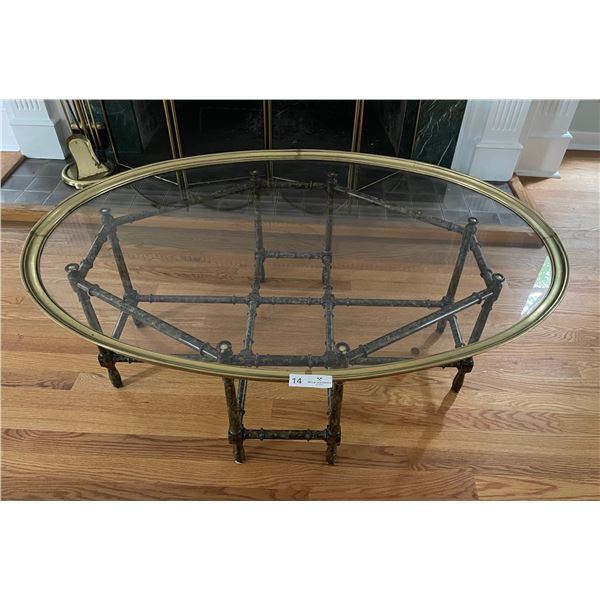 Baker Faux Bamboo Coffee Table 45w x 31 L x 16H/