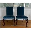 Image 1 : Pair of Victorian High Back Chairs 40H x 19D x21W