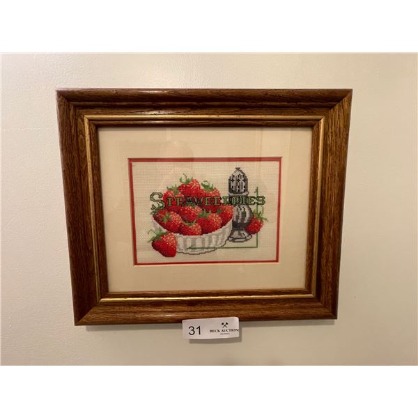 Framed Needlpoint - 10.5"W x 12.5"H