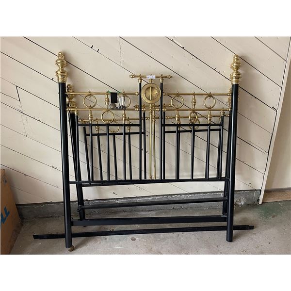 Brass Accented Bed Frame 54W x 60L x 76T