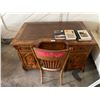 Image 1 : Antique Desk Set and Books 50W x 31D x 31H
