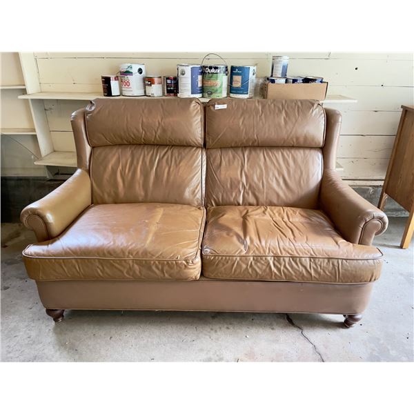 Leather Love Seat 64 x 36 x 35