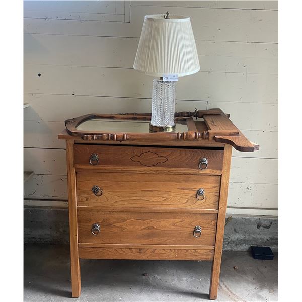 Wooden Dresser - Lamp NOT Included