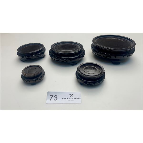 Carved Wood Stands - 2"H x 2-4.5"W