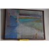 Image 2 : FRAMED OIL ABSTRACT; SIGNED ALISON MANAUT 1988 (19" X 14 1/2")