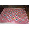 Image 1 : AMERICAN STAR QUILT, PINK/BLUE CALICO, CA. 1900 (67" X 74")