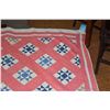Image 2 : AMERICAN STAR QUILT, PINK/BLUE CALICO, CA. 1900 (67" X 74")