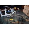 Image 3 : 3/4" GLASS TOP COFFEE TABLE W/BASE (39 3/4" X 39 3/4")