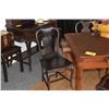 Image 2 : CHINESE MAHJONG TABLE (34" x 34" x 31 1/4") W/4 HARDWOOD CHAIRS (5 PCS)