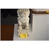 Image 1 : CHINESE WHITE MARBLE GARDEN SITTING FOO DOG (18")