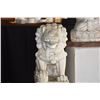 Image 2 : CHINESE WHITE MARBLE GARDEN SITTING FOO DOG (18")