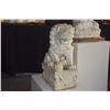 Image 4 : CHINESE WHITE MARBLE GARDEN SITTING FOO DOG (18")