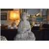 Image 2 : ANTIQUE CHINESE WHITE STONE QUAN YIN W/WOOD BASE (17")