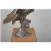 Image 8 : HUNTING FALCON SILVER SCULPTURE (16 1/4")