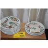 Image 1 : SET OF 10 7" IMAI DISHES WITH FAN, BAMBOO, CHIDORI, WAVE, DRAGON, CHINESE PHOENIX & STYLIZED CLOUD M