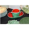 Image 8 : FITZ & FLOYD FRENCH MARKET SERVING DISH, CABBAGE BOWLS, WATERMELON PITCHER & BOWL, LEAF BOWLS, ETC. 