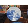 Image 2 : 14 3/4" DELFT HAND PAINTED VINTAGE CHARGER & DUTCH BLUE & WHITE CHARGER (2 PCS) (DOES NOT INCLUDE ST