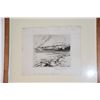 Image 2 : FRAMED 1920 ETCHING, "MAUNA LOA FROM KILAUEA"; BY HUC M. LUQUIENS (1881-1961); SIGNED (10 3/4" X 10 