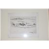 Image 2 : FRAMED ETCHING, "LAUPAHOEHOE FROM THE SEA"; SIGNED H.M. LUQUIENS (12" X 11")