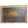 Image 2 : FRAMED OIL ON CANVAS, "BLENDING OF EVENING TINTS & SHOWERS"; J.E. STUART 10/29/1916