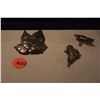 Image 1 : STERLING SILVER CLIP & EARRINGS, KUKUI LEAF (2 PCS)