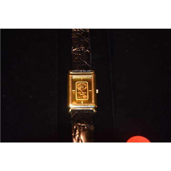 SWISS BANK FINE GOLD 999.9 腕時計 MEN'S ZITURA WATCH W/SWISS BANK CORP. FINE GOLD 999.9