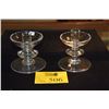 Image 1 : VAL SAINT LAMBERT CRYSTAL CANDLE HOLDERS (2 PCS)