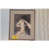 Image 1 : FRAMED OIL ON CANVAS, "GIRL COMBING HAIR"; SIGNED TAGAMI '70 (121" X 26")