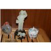 Image 2 : CHINESE TRAY, SNUFF BOTTLE, FIGURES & MOTHER OF PEARL W/WARRIOR SCENES (7 PCS)